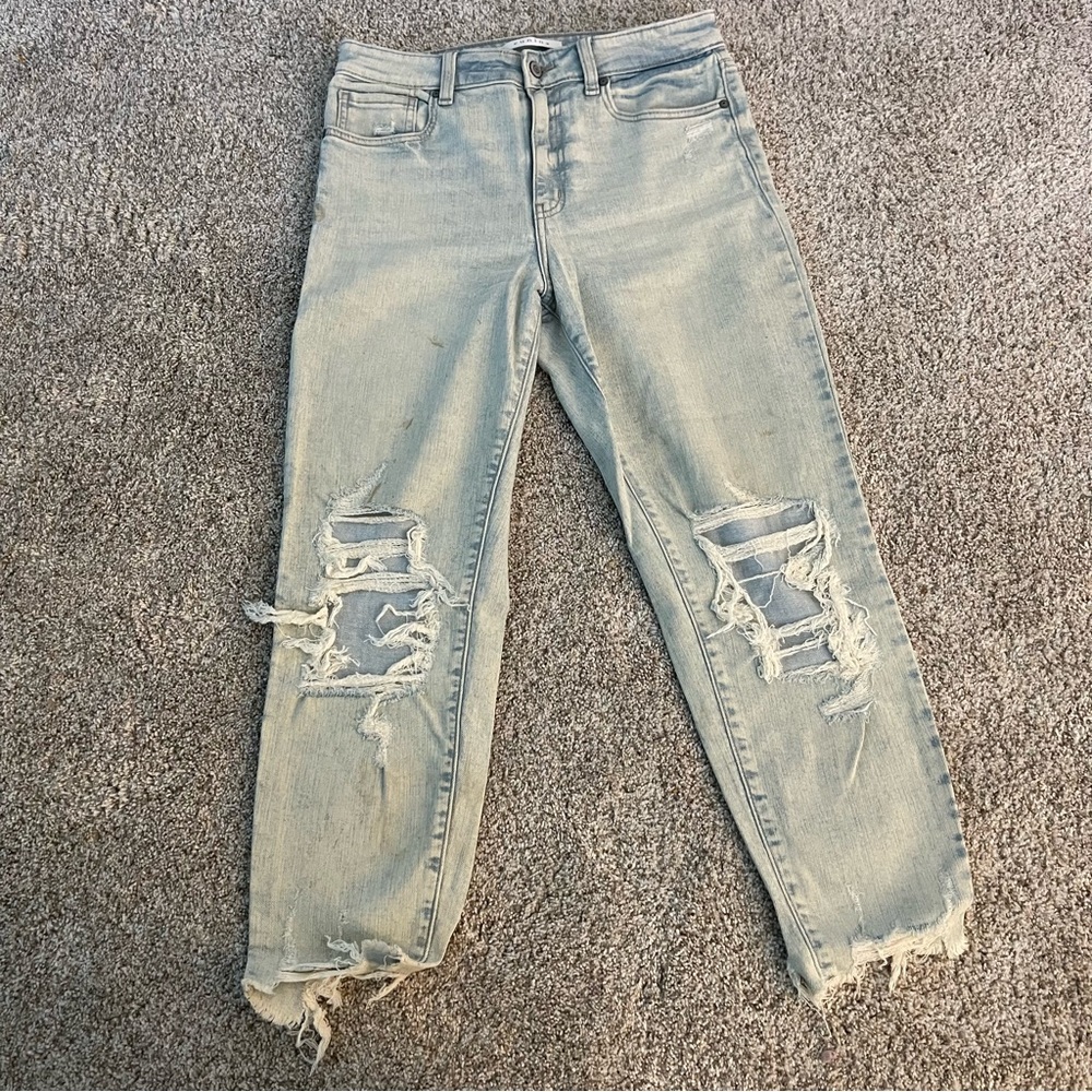 Distressed Light Blue Jeans